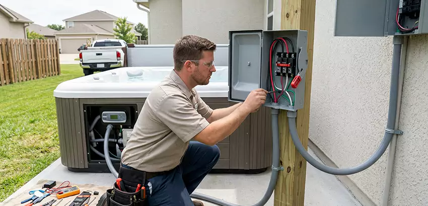 Outdoor Hot Tub Electrical Installation in Springdale